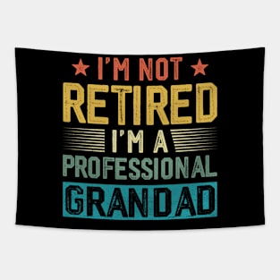 I'm Not Retired I'm A Professional Grandad Vintage Father's Day Tapestry