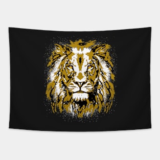 Cool Lion Head - Realistic Lion Eyes Tapestry