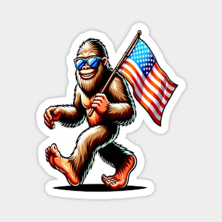 Patriotic Bigfoot Magnet