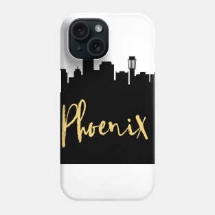 PHOENIX ARIZONA DESIGNER SILHOUETTE SKYLINE ART Phone Case