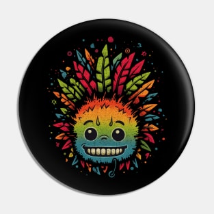 Rainbow palm leaf buddy Pin