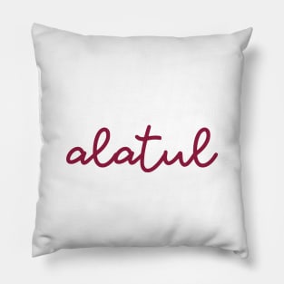 alatul - maroon red Pillow