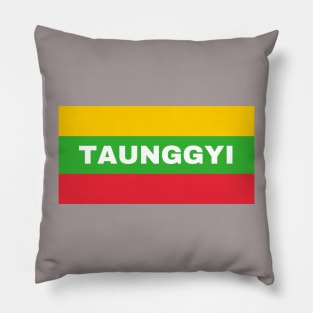 Taunggyi City in Myanmar Flag Colors Pillow