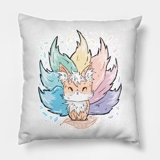 Rainbow Fox Pillow