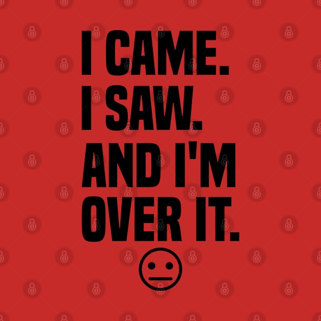 I came I saw And I'm Over It by TaliDe