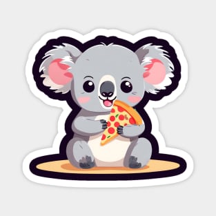 Cute Koala Eating Pizza Magnet