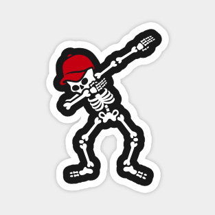 Dabbing skeleton (Dab) baseball cap Magnet