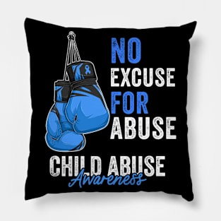 Child Abuse Prevention Awareness Month Blue Ribbon gift idea Pillow