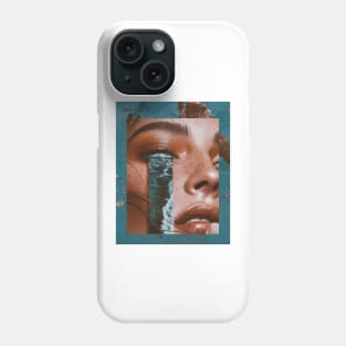 ocean eyes aesthetic collage blue sticker tshirt Phone Case