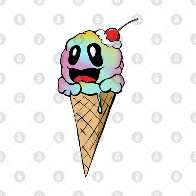 Ice Cream Kaiju (Cone, Rainbow) by The Toku Verse