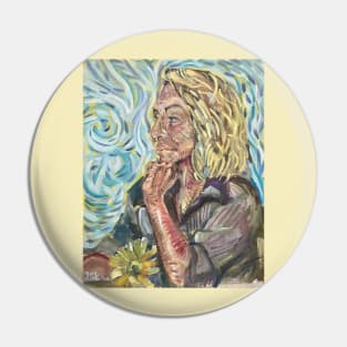 Vincent Van Gogh Inspired Portrait Pin