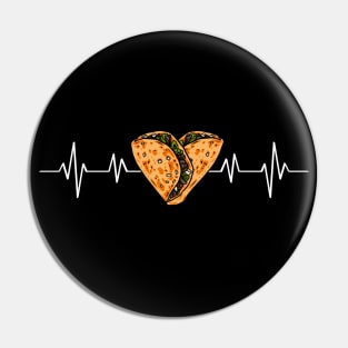 Tacos In A Heartbeat Heart Pin