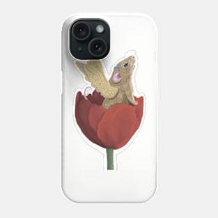 Tulip Mouse- white outline Phone Case