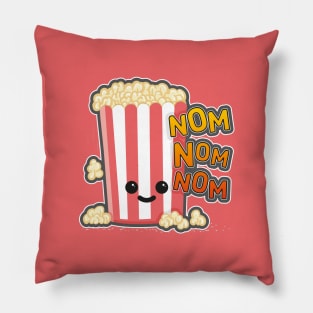 'Nom, Nom, Popcorn Muncher' Pillow