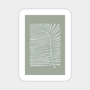 Sage green fern leaf Magnet