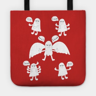 Ghost boo morbid middle finger Tote