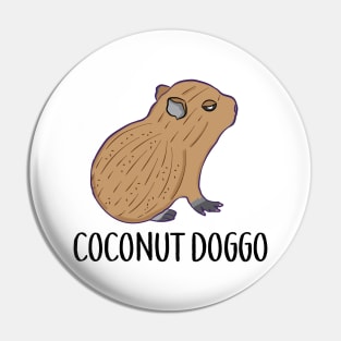 Coconut Doggo Capybara Cute Meme Kawaii Baby Capybara Pin