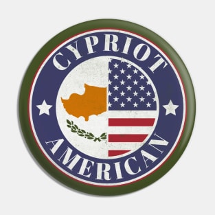 Proud Cypriot-American Badge - Cyprus Flag Pin