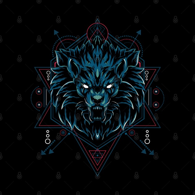 The Wild Lion sacred geometry by secondsyndicate