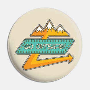 Go Outside Arrow Pin