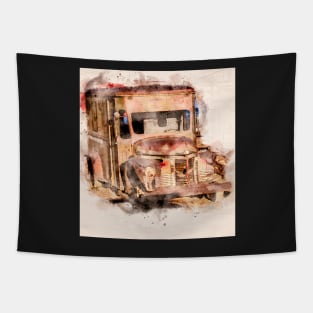 Rusting International KB5 Panel Truck in Watercolor Tapestry