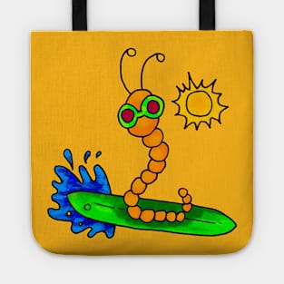 surfer worm Tote