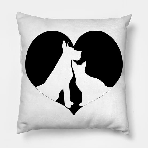 Dog and cat Pillow by Pet & Nature Lovers