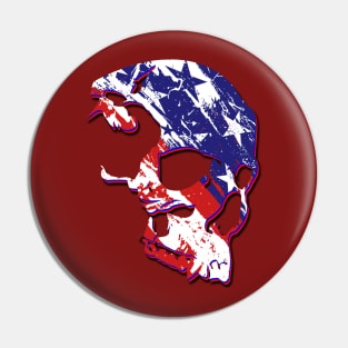 American Patriotic Skull Attribute Pin