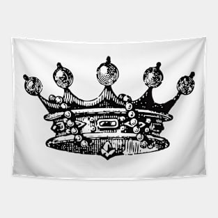 Royal Crown | Vintage Crown | Black and White | Tapestry