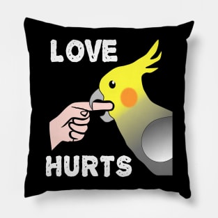 Love Hurts Cockatiel Male Parrot Biting Pillow