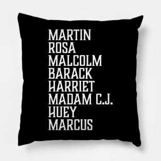 Legends of Black History, Black History Month, Civil Rights Pillow