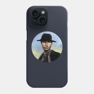 Oppenheimer with porkpie hat and New Mexico Sky Phone Case