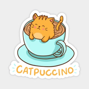 Catpuccino - For Cat and Cappuccino Lovers Magnet