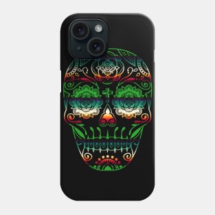 Day of the Dead Deco Skull 6 Phone Case