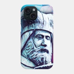 Geoffrey of Monmouth Snowy Colourful Portrait | Geoffrey of Monmouth Artwork 13 Phone Case