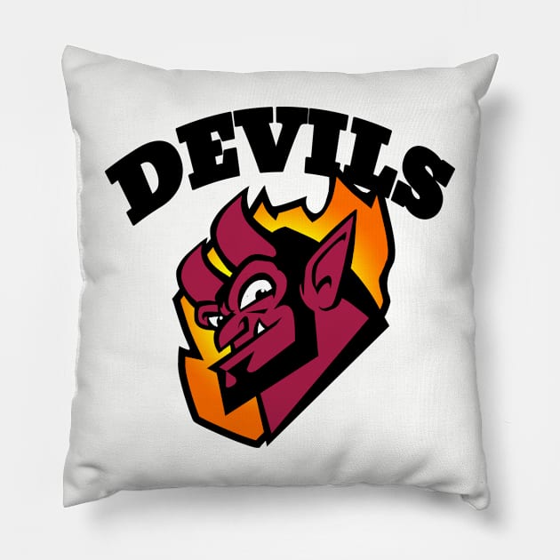 Devils Mascot Pillow by Generic Mascots