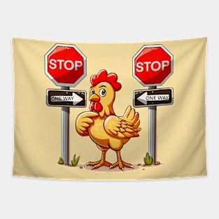 One Way Chicken Tapestry