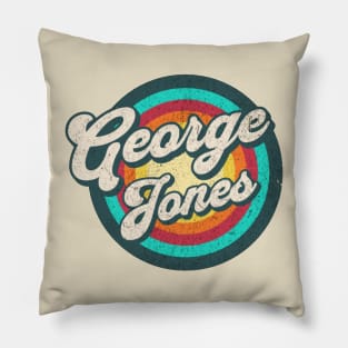 vintage circle rainbow art v1 Pillow