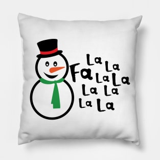 La la la snowman Pillow