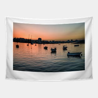 Sunset on Portimao,  Portugal Tapestry