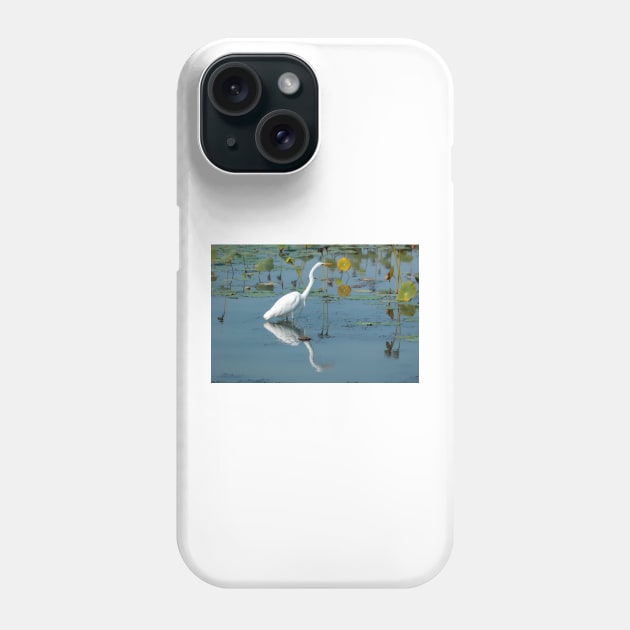 Egret hunting Phone Case by FlyingLilly