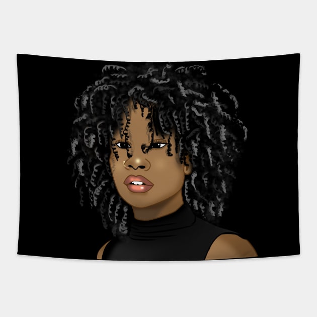 melanin queen Tapestry by Spinkly Creations 