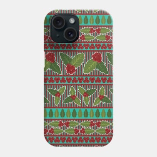 Holly Berries Pattern Phone Case