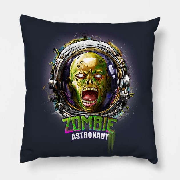 Zombie Astronaut Pillow by FerMinem