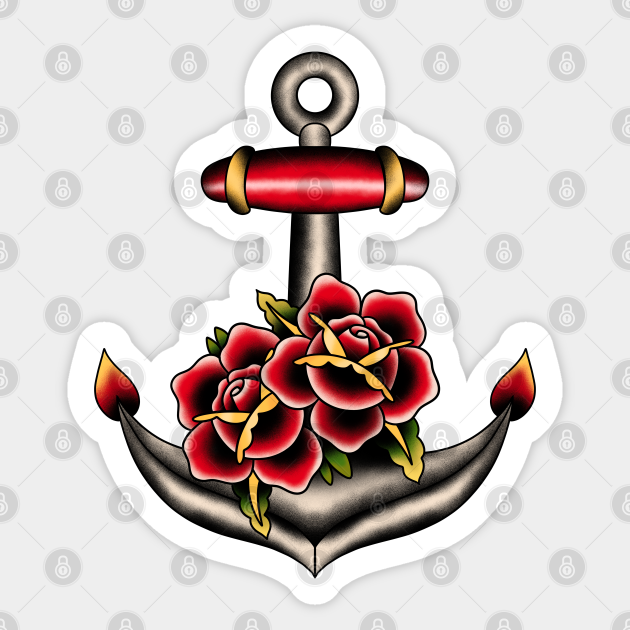 20 Anchor With Rose Tattoo Designs