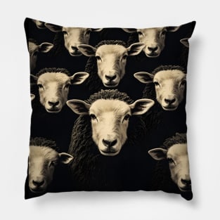 Black Sheep Pattern | Quirky and Unique Design Pillow