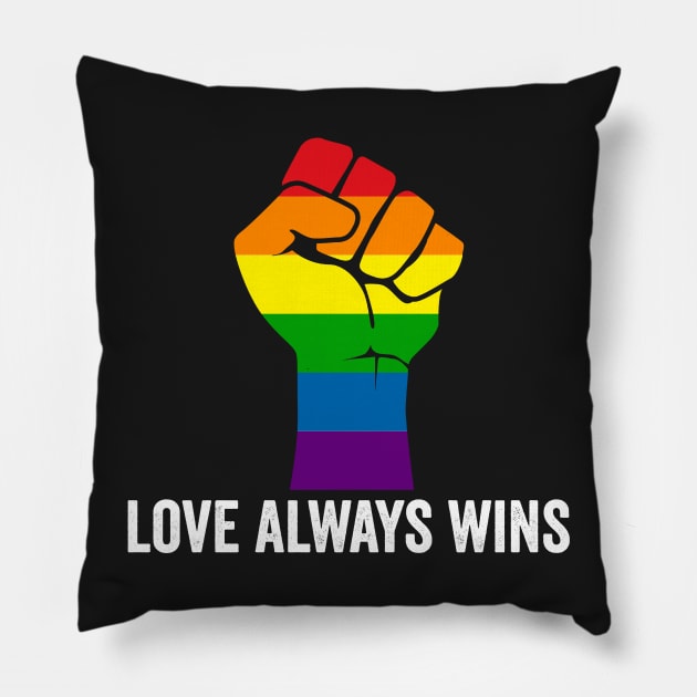 LGBTQ Love Always Wins Pillow by Kyandii