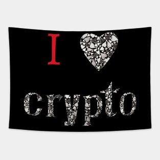 I love Cryptocurrency - Valentine's day Tapestry