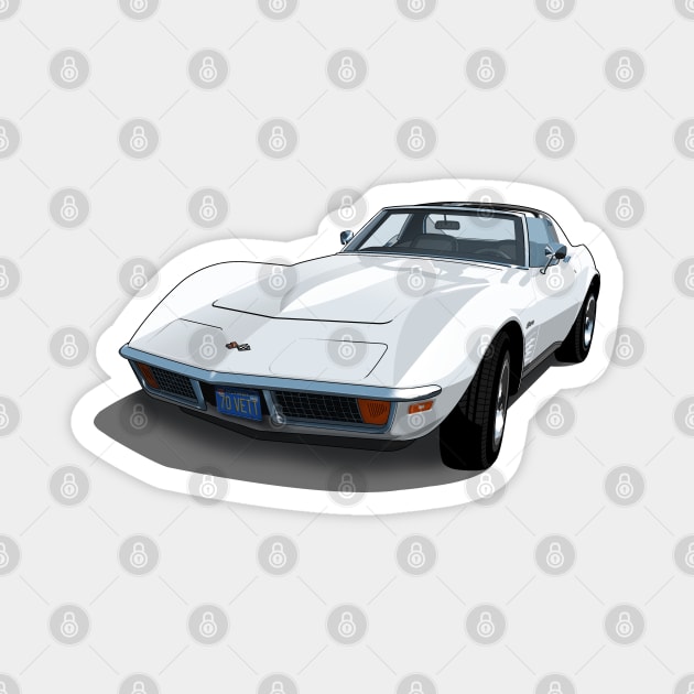 1970 Corvette Stingray in Classic White Magnet by candcretro