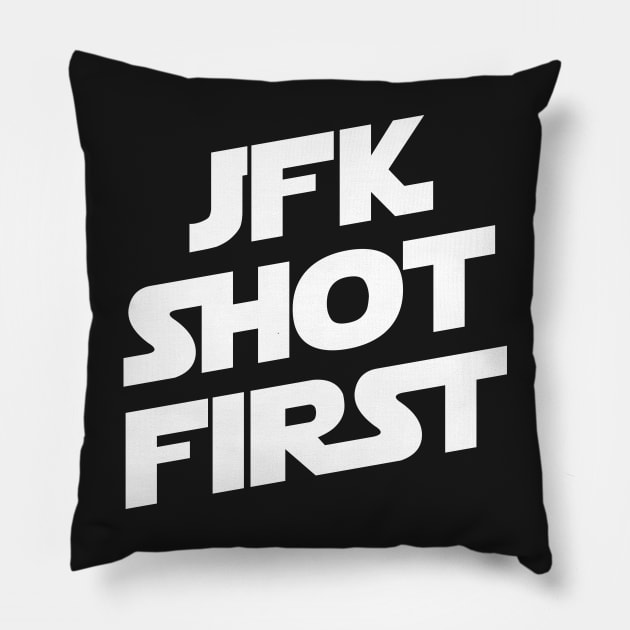 JFK Shot First Pillow by mushroomblue